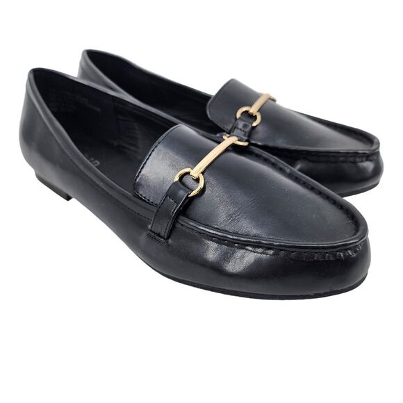 Torrid Faux Black Round Toe Leather Loafer Shoes Size 9WW Extra Wide Width - Picture 1 of 6